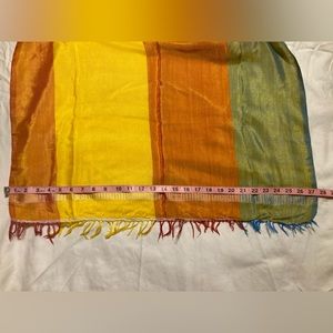 Gorgeous handmade Indian saree silky and colorful
